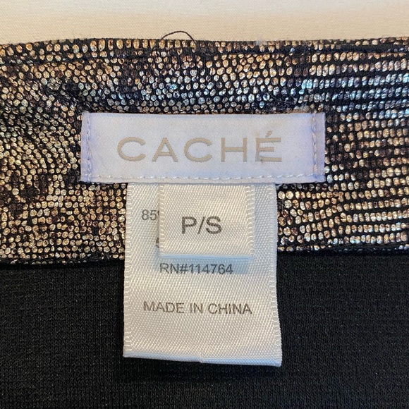 Cache Metallic Snakeskin Print Cropped Jacket Cover-Up, Size Small - Picture 4 of 8